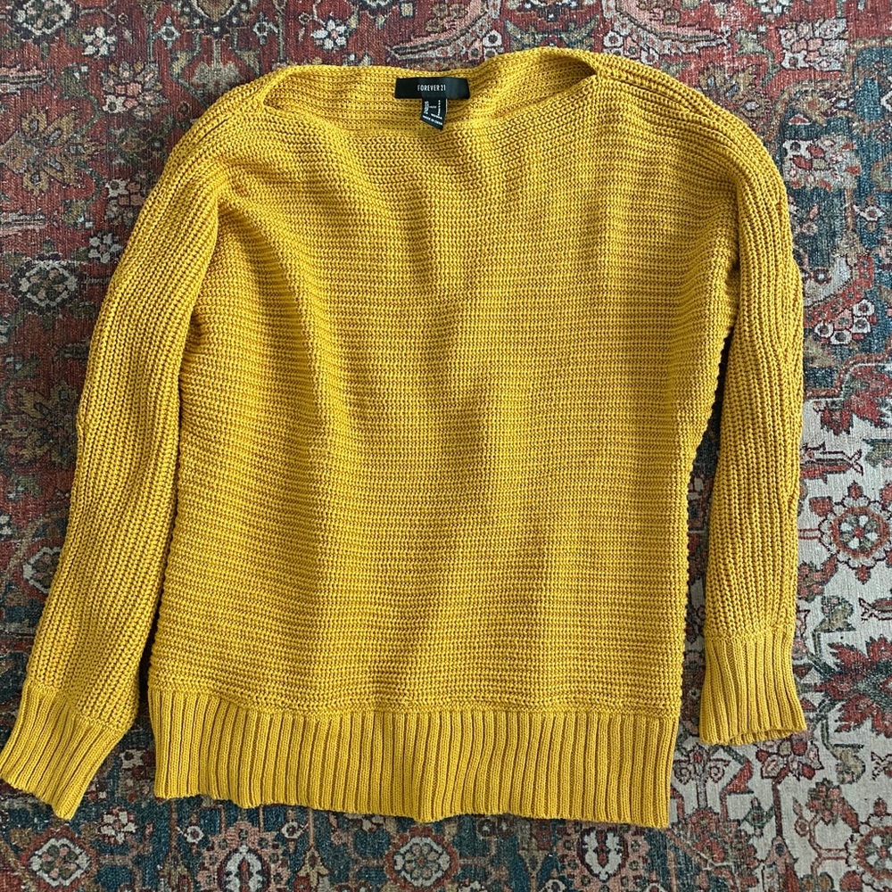 Yellow knit sweater